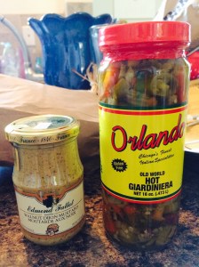 The mustard and Giardiniera I bought this week at Gene's