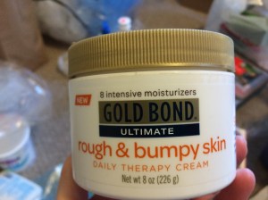 Amazing Gold Bond lotion. Sigh. Plastic, plastic, plastic.